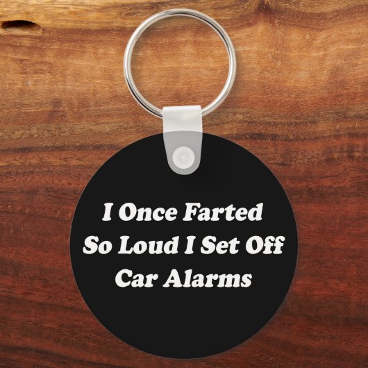私は一度そんなに大きな煙を出して車の警報を鳴らした キーホルダー (正面)