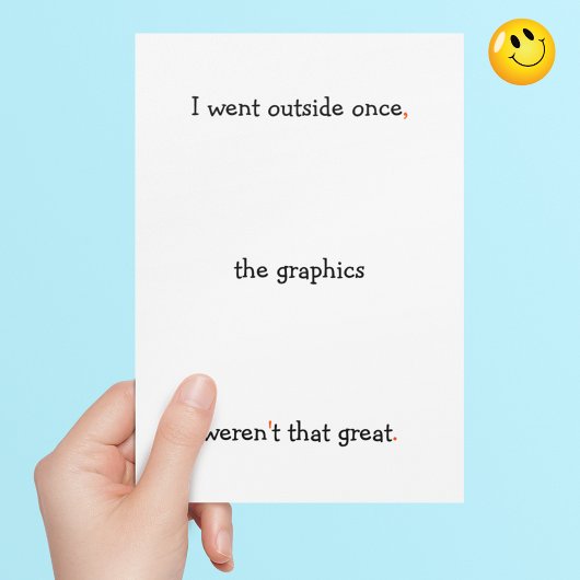 私は一度ゲーマーおもしろいユーモア誕生日ロール シーズンカード