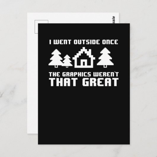 私は一度外に出たが、グラフィックはそうではなかった ポストカード (正面/裏面)