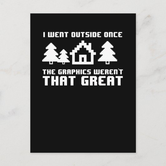 私は一度外に出たが、グラフィックはそうではなかった ポストカード (正面)