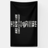 私は一方通行で今は完全違うだ 横断幕 (縦)