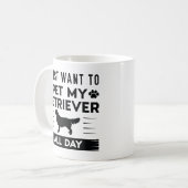 私は一日中レトリバーをペットにしたい コーヒーマグカップ (正面左)