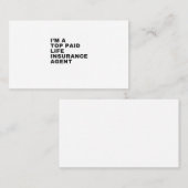 私は一流の生命保険代理店です 名刺 (正面/裏面)