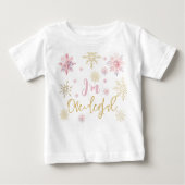 私は一皮雪の雪が一誕生日だ ベビーTシャツ (正面)