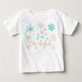 私は一皮雪の雪が一誕生日だ ベビーTシャツ (正面)
