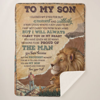 私は一瞬だけ目を閉じた – パパへ シェルパブランケット