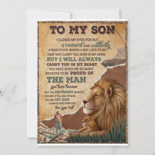 私は一瞬だけ目を閉じた – パパへ シーズンカード (正面)