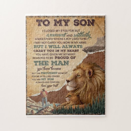 私は一瞬だけ目を閉じた – パパへ ジグソーパズル (縦)