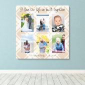 私は一緒に構築された人生を愛する6つの写真の援助ca キャンバスプリント (インサイチュ (ウッドフロア))