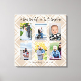 私は一緒に構築された人生を愛する6つの写真の援助ca キャンバスプリント