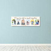 私は一緒に構築された人生を愛する6つの写真の格子柄 キャンバスプリント (インサイチュ (ウッドフロア))