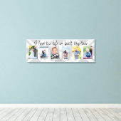 私は一緒に構築された人生を愛する6つの写真の格子柄 キャンバスプリント (インサイチュ (ウッドフロア))