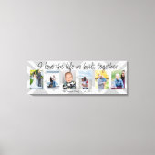 私は一緒に構築された人生を愛する6つの写真の格子柄 キャンバスプリント (正面)