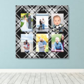 私は一緒に構築された人生を愛する6つの写真の格子柄 キャンバスプリント (インサイチュ (ウッドフロア))