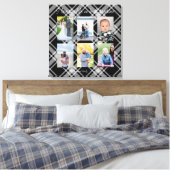 私は一緒に構築された人生を愛する6つの写真の格子柄 キャンバスプリント (インサイチュ (寝室))