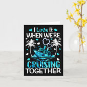 私は一緒に男性の女性Kクルージングの時にそれを愛する カード (黄色い花)