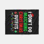 私は一致するクリスマスの衣装クリスマス家族 フリースブランケット (正面(横))
