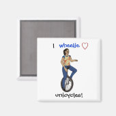 私は一輪車が大好き マグネット (正面/裏面)