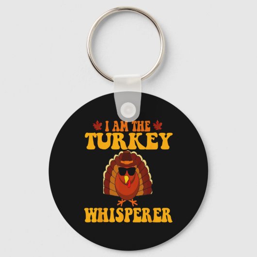 私は七面鳥ひげターキー狩り恋人タ キーホルダー (正面)