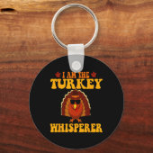 私は七面鳥ひげターキー狩り恋人タ キーホルダー (正面)
