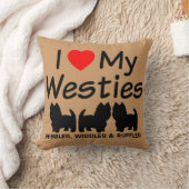 私は三匹の獣犬枕が大好き クッション (ブランケット)