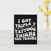 私は三得重Tタトゥー太もとトラウマおもしろいク現状 カード (黄色い花)