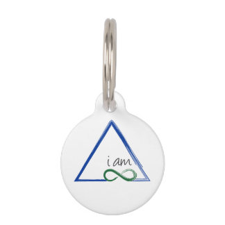 私は三角犬のラベル ペット　ネームタグ