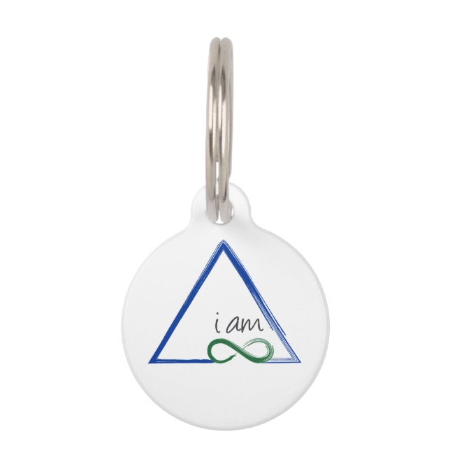 私は三角犬のラベル ペット　ネームタグ (正面)