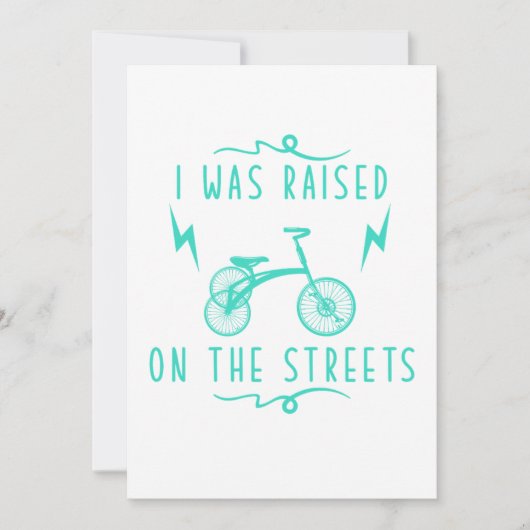 私は三輪車のトライカーギフトの通りで育った 招待状 (正面)