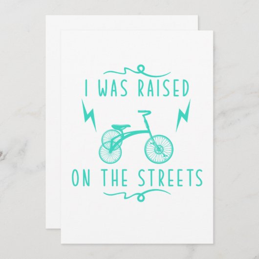 私は三輪車のトライカーギフトの通りで育った 招待状 (正面/裏面)