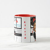 私は上がったり輝いたりしない、私はカフェイン、私は望む マグカップ (中央)