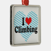 私は上ることを愛します メタルオーナメント (右)
