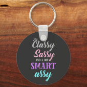 私は上品で少し甘頭が切れるい キーホルダー (正面)