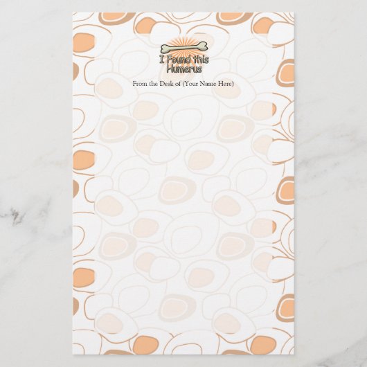 私は上腕骨の骨を見つけおもしろいた 便箋 (正面)