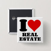 私は不動産が大好実在き 缶バッジ (正面&裏面)