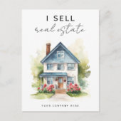 私は不動産実在のマーケティング ポストカード (正面)