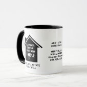 私は不動産実在代理不動産仲介業者を販売 マグカップ (正面左)