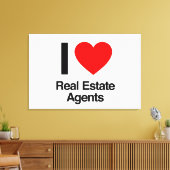 私は不動産実在商が好きだ キャンバスプリント (インサイチュ (リビング))