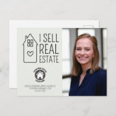 私は不動産実在情報連絡写真不動産を販売 ポストカード (正面/裏面)