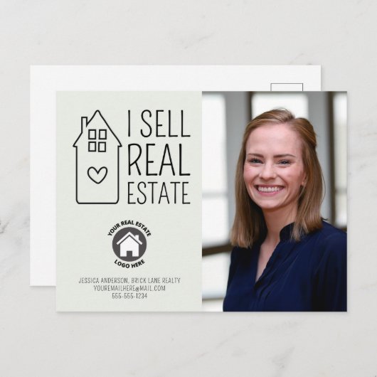 私は不動産実在情報連絡写真不動産を販売 ポストカード (正面/裏面)