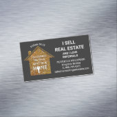 私は不動産実在愛紹介グリッター不動産仲介業者 マグネット名刺 (インサイチュ)