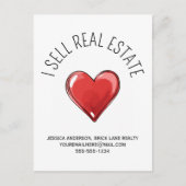 私は不動産実在移動ハートを販売 ポストカード (正面)