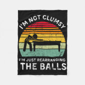 私は不器用おもしろいなプールホールビリヤードのゲーム広告ではない フリースブランケット (正面)