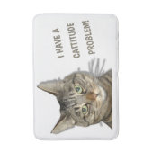 私は不屈の問題を抱えている！かわいいカスタム バスマット (正面縦)