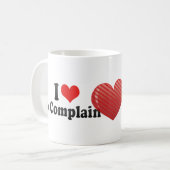 私は不平を言うことを愛します コーヒーマグカップ (正面左)