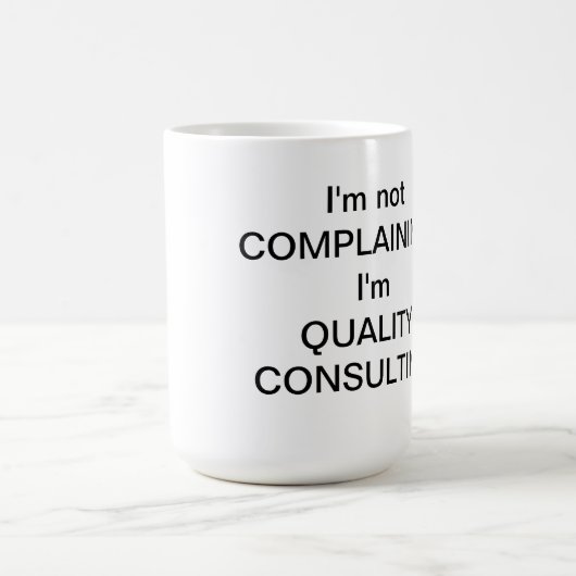 私は不平を言わないマグではないです コーヒーマグカップ (中央)