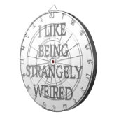 私は不思議な存在風変わりが好はっきりしたき: 文字デザイン ダーツボード (正面右)