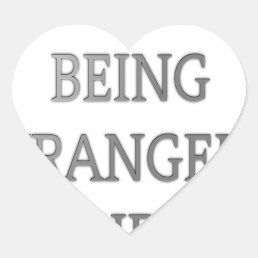 私は不思議な存在風変わりが好はっきりしたき: 文字デザイン ハートシール (正面)