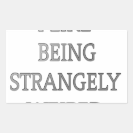 私は不思議な.pngにな風変わりるのが好きだ 長方形シール (正面)