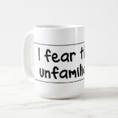 私は不慣れの恐れています コーヒーマグカップ (正面左)